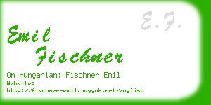 emil fischner business card